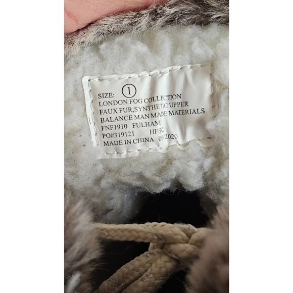 London Fog Collection Winter Rain Snow Waterproof Boots, Kids sz 1, Fur lined - Picture 4 of 5
